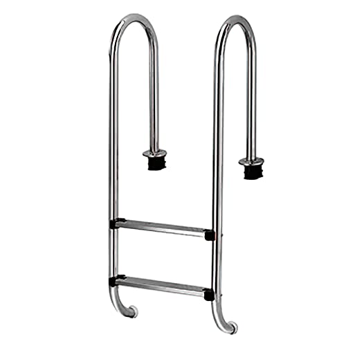 Stainless Steel Pool Ladder Swimming Pool Handrail with Anti-Slip Protection Diameter 42mm Tube Wall Thickness 1mm Need to be Embedded/Silver / 2 Step (Silver 3 Step) (Silver 2 Step)