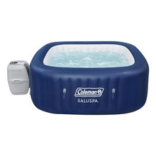 Bestway Coleman Hawaii AirJet Inflatable Hot Tub with EnergySense Cover Blue + SaluSpa Spa Seat Adjustable Legs 6 Pack