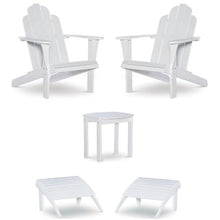 Home Square 5-Piece Set with Side Table & 2 Chairs & 2 Ottoman
