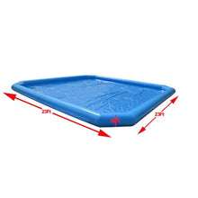 BREVELTION 23x23x1.8ft Inflatable Pool for Water Walking Ball Swimming Pools for Water Playing Game Entertainment with 800W Blower Household and Commercial