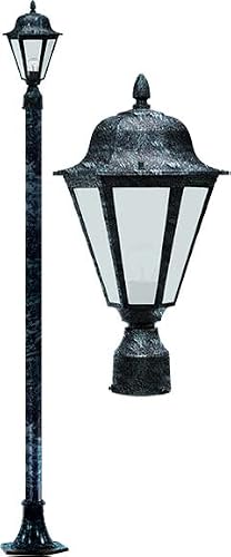 DABMAR LIGHTING GM1301-VG-FROST Daniella Post Light Fixture w/Frosted Glass 120 Volts, Verde Green