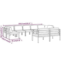 KBHRENP 9 Piece Patio Lounge Set Aluminum Anthracite with Cushions