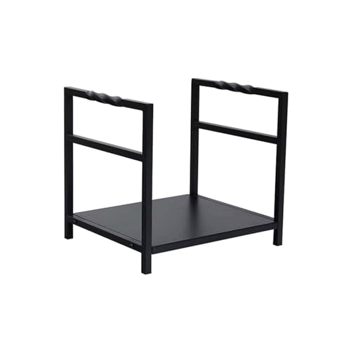 EliteBloom Heavy Duty Metal Firewood Rack with Shelf, Indoor & Outdoor Fireplace Log Holder and Stoveware Accessory
