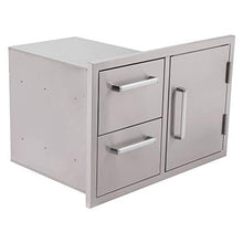 Bonfire Outdoor Kitchen Drawers and BBQ Access Door Double Layer for BBQ Island, 304 Stainless Steel, CBADC