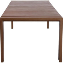 Afuera Living Outdoor Patio Dining Table, 108" W x 40" D x 30" H, Aluminum Frame with Teak Wood Look, Contemporary Design, Durable Outdoor Furniture for Backyard, Garden, or Deck Dining Spaces