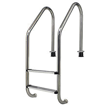 Stainless Steel Pool Ladder Swimming Pool Handrail with 3 Non-Slip Steps for 68-89cm Pool 250lbs Load Capacity Need to be Embedded/Silver / 1.2mm (Silver 1.2mm) (Silver 1mm)