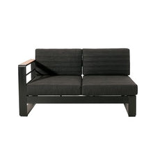 Christopher Knight Home Sornsa Outdoor Aluminum Frame Sectional Sofa Set Black
