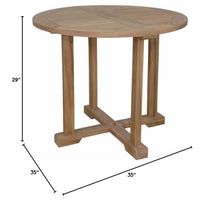 Anderson Teak TB-3535 Montage Bistro Round Table, 35"