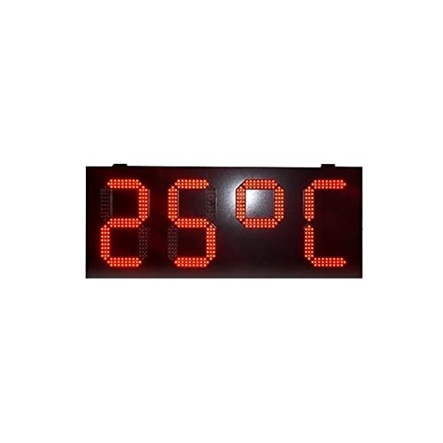 Race Timing Clock High Brightness Outdoor Waterproof Iron Box PCB Oil Price Board 8.888 Format Digital Gas Station Logo for Running Events Marathon Climbing (12 Inch Time Screen X)
