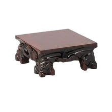 M3b6G8p1 bonsai pot stand Square Flower Potted Short Foot Base Wooden Ornaments(Large)