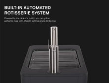 Everdure by Heston Blumenthal Fusion 29-Inch Charcoal Grill with Patented Built-in Rotisserie System & Quick Electric Ignition, Outdoor BBQ Grill, Adjustable Rod Height, Easy Clean-Up, Matte Black