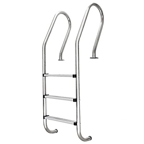 Swimming Pool Handrail 304 Stainless Steel Swimming Pool Grab Rail for Inground Pool Entry 250LBS Load Capacity/Silver / 1.2mm (Silver 1mm) (Silver 1.2mm)