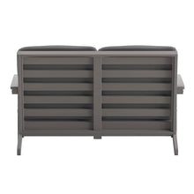 Flash Furniture Charlestown Adirondack Loveseat with Cushions Gray