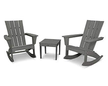 POLYWOOD® Quattro Rocking Chair Set, Slate Grey
