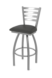 OD410 Jackie Stainless Steel 36" Swivel Outdoor Bar Stool with Breeze Graphite Seat
