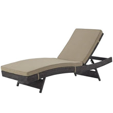 Outdoor Escape Brown Outdoor Patio Chaise Lounger with Cushioned Seat, Weather-Resistant Frame, 37.5 Inch High, Backyard Poolside Lounge Chair
