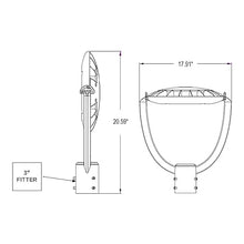 Nuvo 65/890, LED Adjustable Post Top Area Light, Bronze, 35W