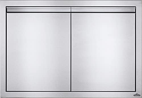 Napoleon Built-in Component - BI-3624-2D - Large Double Door, Stainless Steel, 36-inches Wide by 24-inches Tall, Durable Anodized Aluminum Handles, Soft Close Hardware, Napoleon Stamp Detail