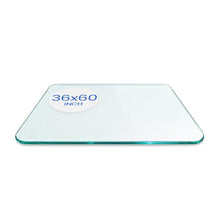 Dulles Glass 36X60 inch Rectangular Glass Table Top - Tempered - 3/8" Thick Glass Surface, Safe Flat Polished, Radius Corners, Multipurpose for Dining Table, Patio, Coffee and End Table