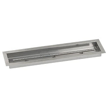 American Fireglass SS-LCBKIT-N-30 Glass Stainless Steel Linear Drop-in Fire Pit Pan with Black and Copper, 30" x 6", Stainless Steel, Black and Copper