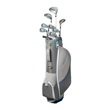 Wilson Tour Velocity Complete Golf Set with Stand Bag - Ladies Right Hand, Ladies Flex Grey/Blue