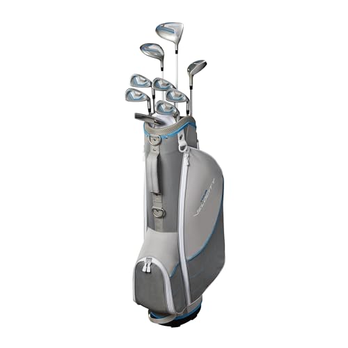 Wilson Tour Velocity Complete Golf Set with Stand Bag - Ladies Right Hand, Ladies Flex Grey/Blue