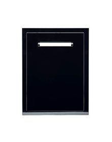 Bonfire Outdoor Kitchen Drawers Built-in Trash Drawer L16.5 x W22 x H22 Inch for Outdoor Kitchen BBQ Island, 304 Black Stainless Steel Outdoor Drawers, CBATC-B