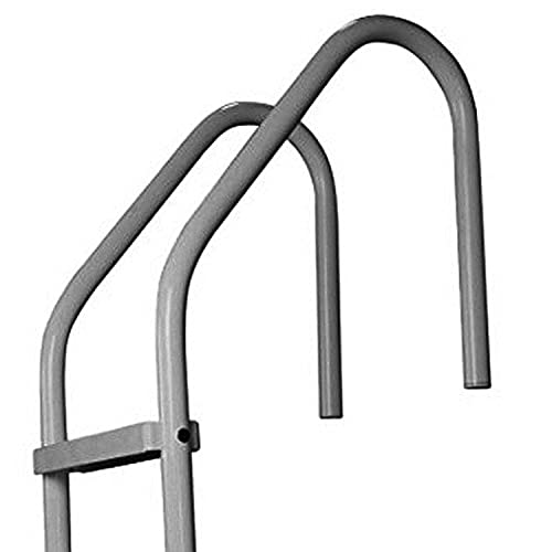 SAFTRON 3 Step Polymer Inground Pool Ladder with Anchor Sockets & Winter Cover Gray