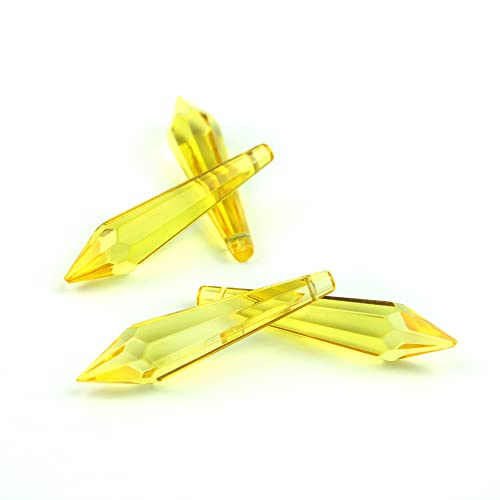 38mm/63mm/76mm Chandelier Glass Crystals Prisms Parts Icicle Hanging Pendants Suncatcher Wedding Decoration - (Color: 63mm/ Size: 200pcs)
