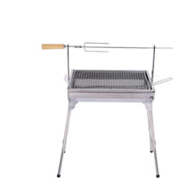 AFPSDLFJDLS Medium Stainless Steel Mesh Grill With Fork Outdoor Portable Folding Barbecue Rack