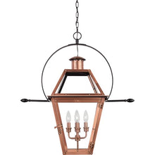 Quoizel Rue De Royal Charleston Outdoor Hanging Lantern 30 Inch 4-Light Aged Copper