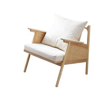 Xilin-872 Rattan Chairs for Home Comfortable Rattan Sun Lounger Blue for Living Room, Bedroom or Balcony Patio Lounger