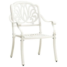 NLQMSU 5-Piece Cast Aluminum Bistro Set White Round Table
