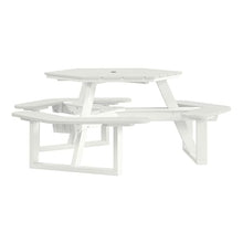 Bahia Verde Shoreline Made in USA Hexagon Picnic Table, Seating for 6, Coconut White