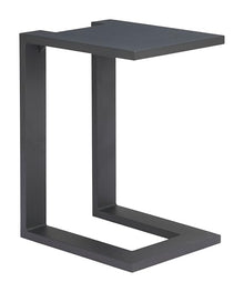 Tudi Side Table Black, Black End Table, Modern Style, Powder Coated Aluminum Rectangular Shape Tabletop, Aluminum, Outdoor Living, 17.7" W x 14.2" D x 24" H