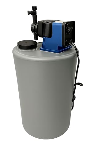 Injection System for Rust Prevention or Chlorine Injection 15 Gallon Grey Tank - 115V Pump (4015G + LC04SA-VVC1-XXX)