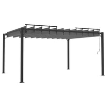 HKTMGDNG 10x13 Gazebo with Louvered Roof Aluminum Pergola Anthracite