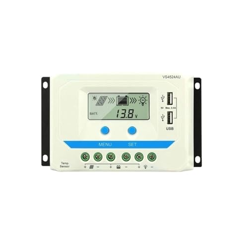 60A 45A 30A 20A 10A PWM Solar Charger Controller 12V 24V 36V 48V Auto Solar Panel Regulator with Backlight LCD(60A (VS6048AU))