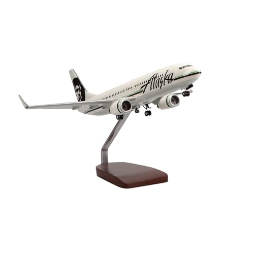 High Flying Models Boeing 737-800 Alaska Airlines Mahogany Sculpture Multicolor