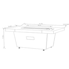 FammyLoft Propane Fire Pit Table, 42 Inch Firepits for Outside, Rectangle Gas Fire Pits for Outside Patio, Deck, Pool, 50000BTU, Tank Outside, Tank Not Included, Cement Grey