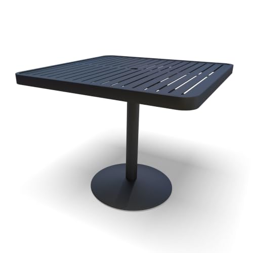 Wabash Valley Hanna Slat Square Outdoor Dining Table - Black