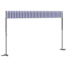 SDVantage Free Standing Awning 600X300 Cm Cream, Double-Sided Outdoor Patio Umbrella with Powder-Coated Steel Frame, Uv Water-Resistant Garden Shade for Deck,White-5 X 3 M