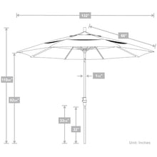 OROTLECT 132'' Market Umbrella