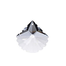 longsheng 10pcs Crystal Prisms Scallop Shape Chandelier Drop Parts Free Hanging Rings Curtain Lamp Drop 50mm Rainbow Maker Wedding Decor