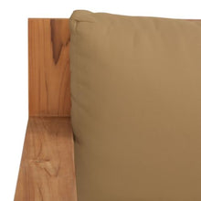 SAFAVIEH Couture Outdoor Collection Kauai Natural/Brown Teak Solid Wood Patio Sofa