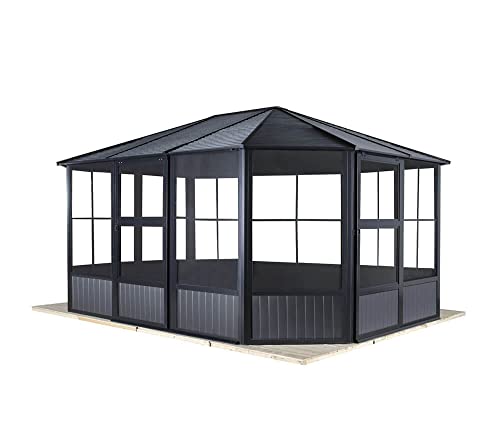Sojag Outdoor 12' x 12' Charleston Solarium Outdoor Sunroom with Mosquito Nets