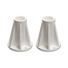SAFTRON 3 Step High Impact Polymer Pool Ladder with Surface Mounting Base 2 Pack White