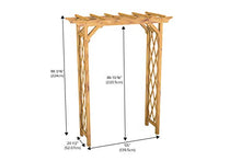 Vita Heartwood Cedar Wood Arbor – 55" x 88" Golden Brown Garden Arch, Durable Trellis for Climbing Plants, Easy Assembly, Ideal for Wedding Ceremony, Backyard Décor & Garden Entrance