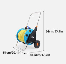 LXXW Hose Reel Cart Portable Hose Reel, Metal Garden Hose Reel Trolley for Garden, Lawn, Sidewalk, Ranch For Garden Hoses(With 45m Hose)