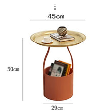 NRFJFOP Living Room Corner Several Side Table Storage Small Coffee Round Simple Wrought Iron
